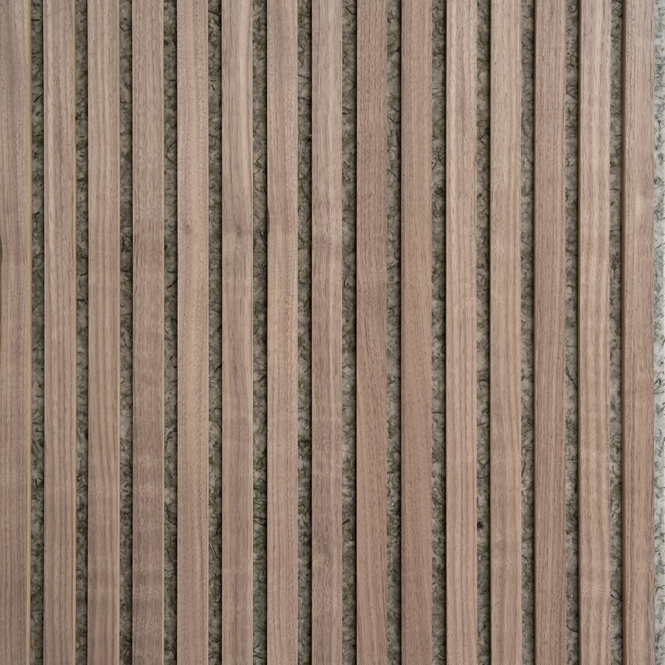 Spilevegg Green Option - Mørk valnøtt med brun MDF 60 x 240 cm